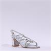 Una Healy Dilemma Strappy Block Heel - Silver Sparkle